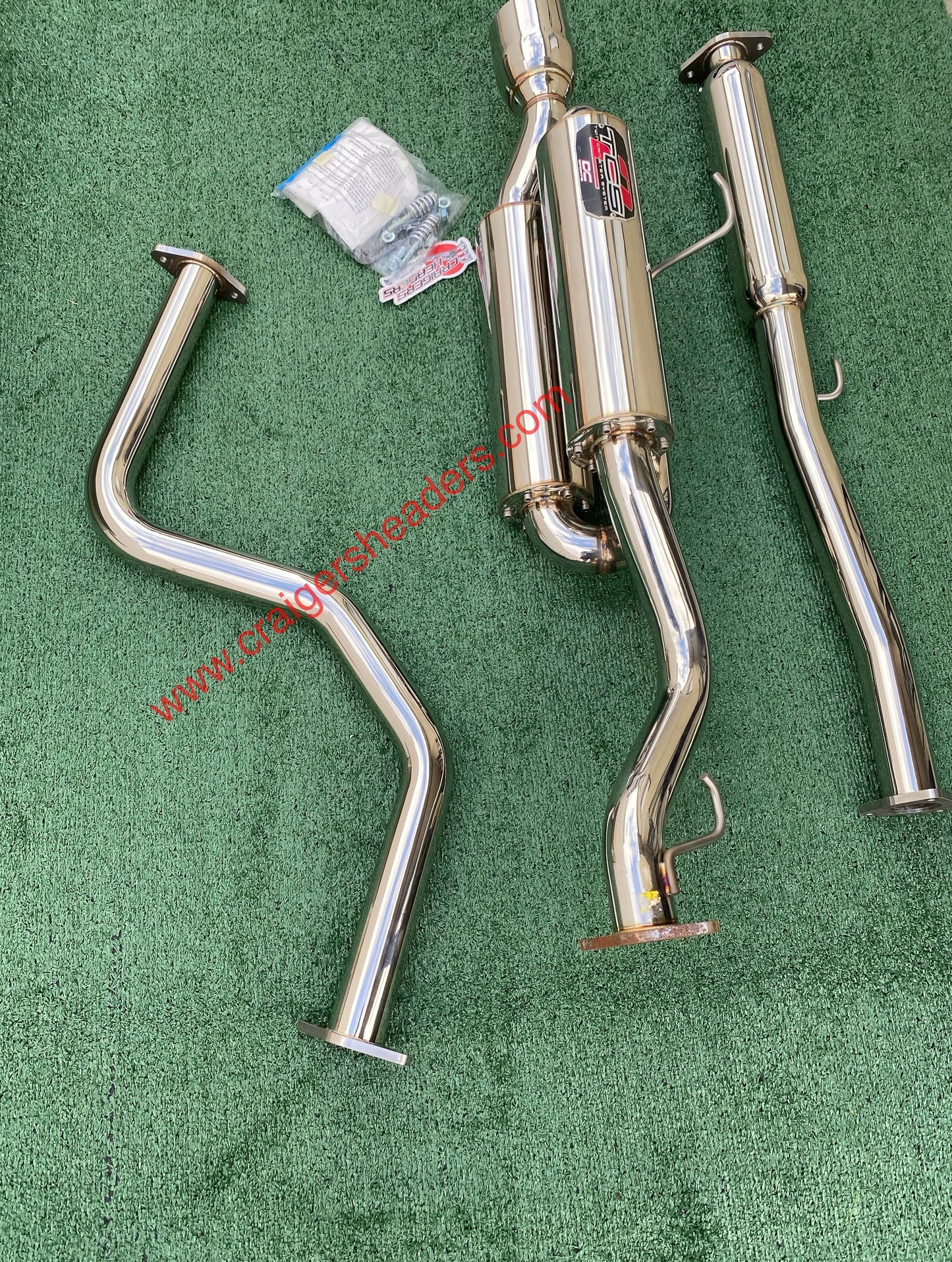 DC Sports Twin Canister Exhaust System - TCS 7021 - 99-00 Honda Civic