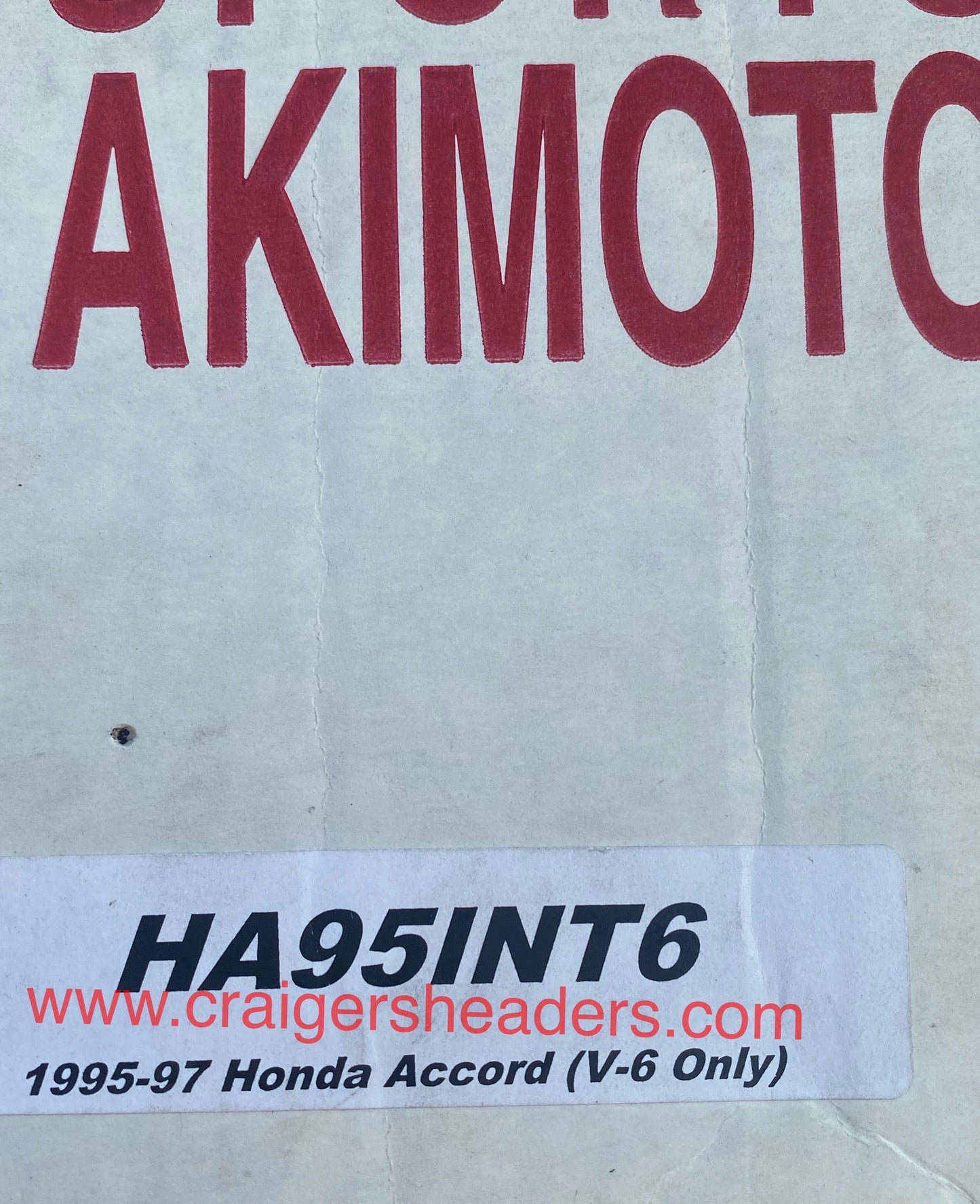 Akimoto Intake for a 1995-1997 Honda Accord V6