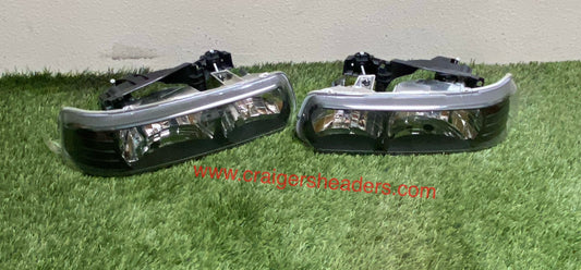 Spyder Chevy Silverado 1500/2500 99-02 Crystal Headlights Chrome HD-YD-CSIL99-BK