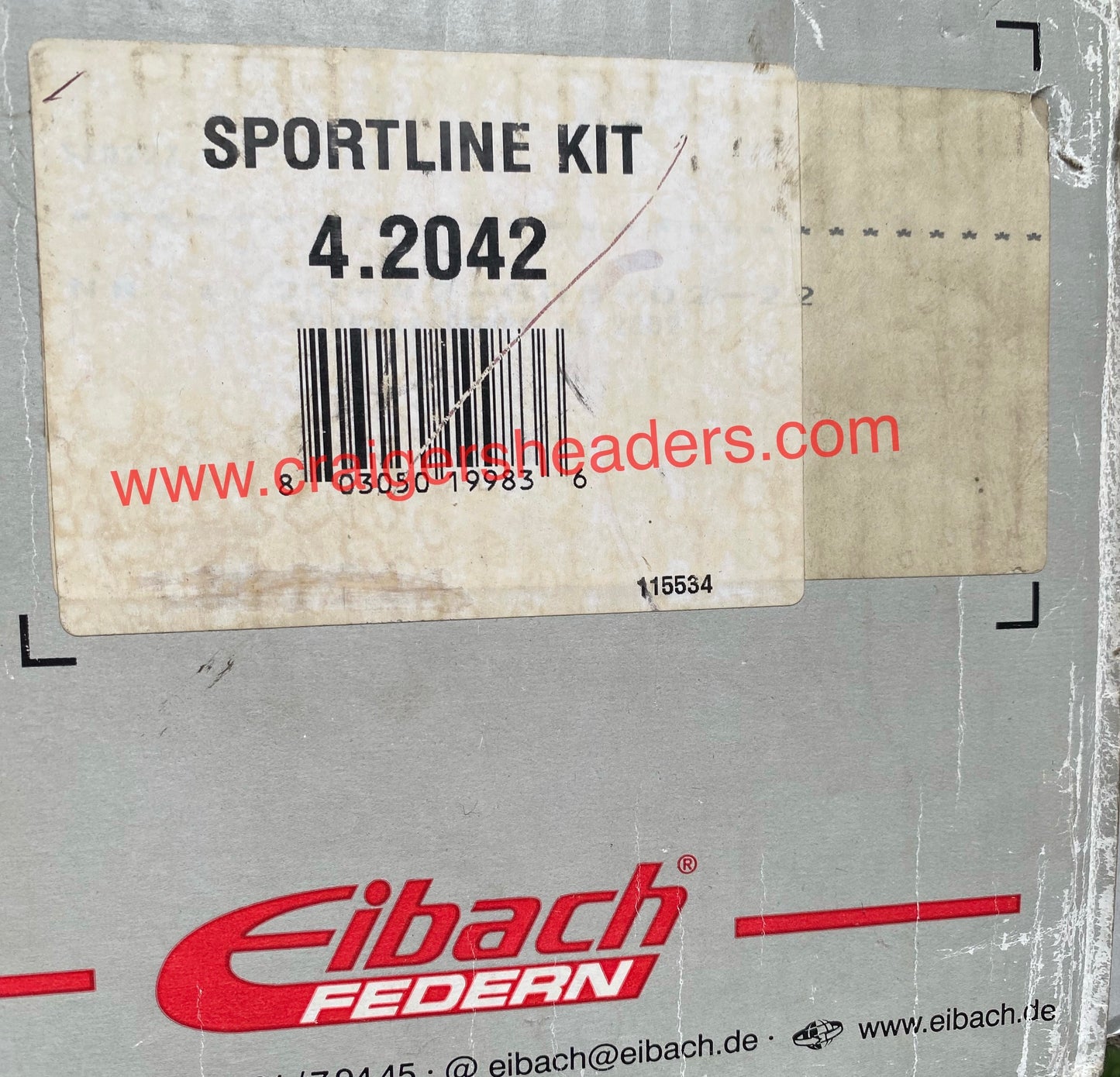 Eibach 4.2042 Sportline Lowering Spring Kit 2003-2008 Hyundai Tiburon 4 & 6 Cyl