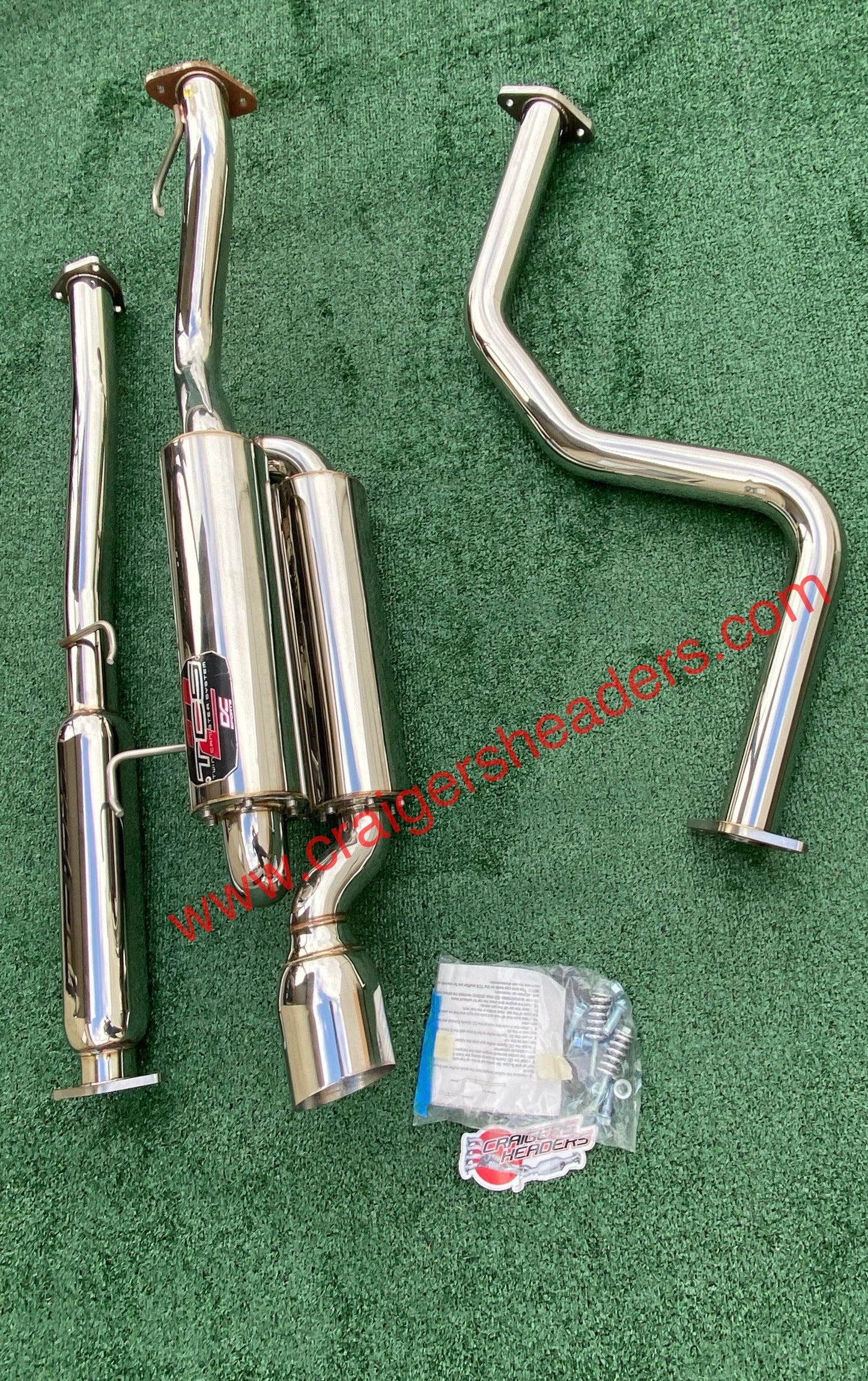 DC Sports Twin Canister Exhaust System - TCS 7021 - 99-00 Honda Civic