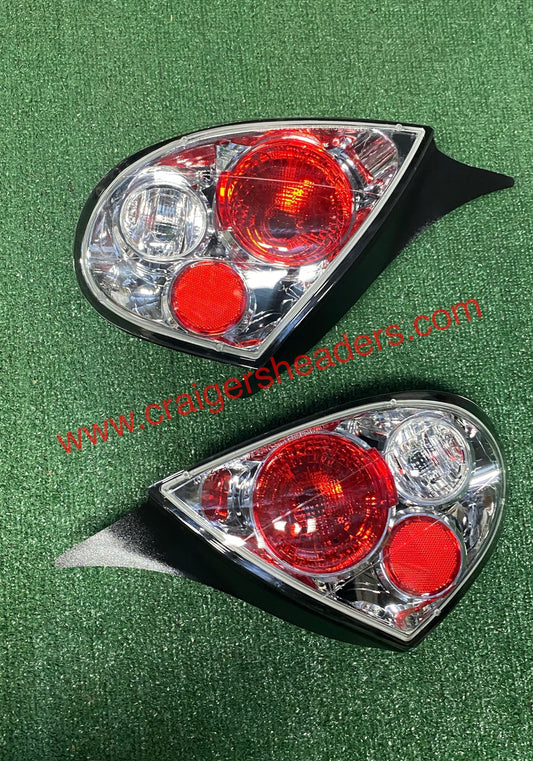 2000-2001 Dodge Neon Sonar Rear Tail Brake Lights Lamps - Clear - Altezza