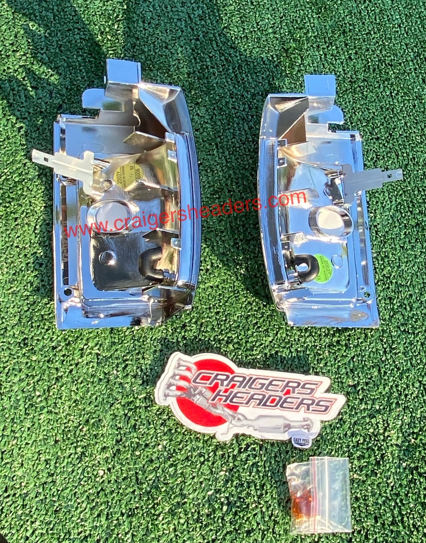 1986-1997 Nissan D21 Hardbody Pickup Front Bumper Corner Signal Lamp Chrome