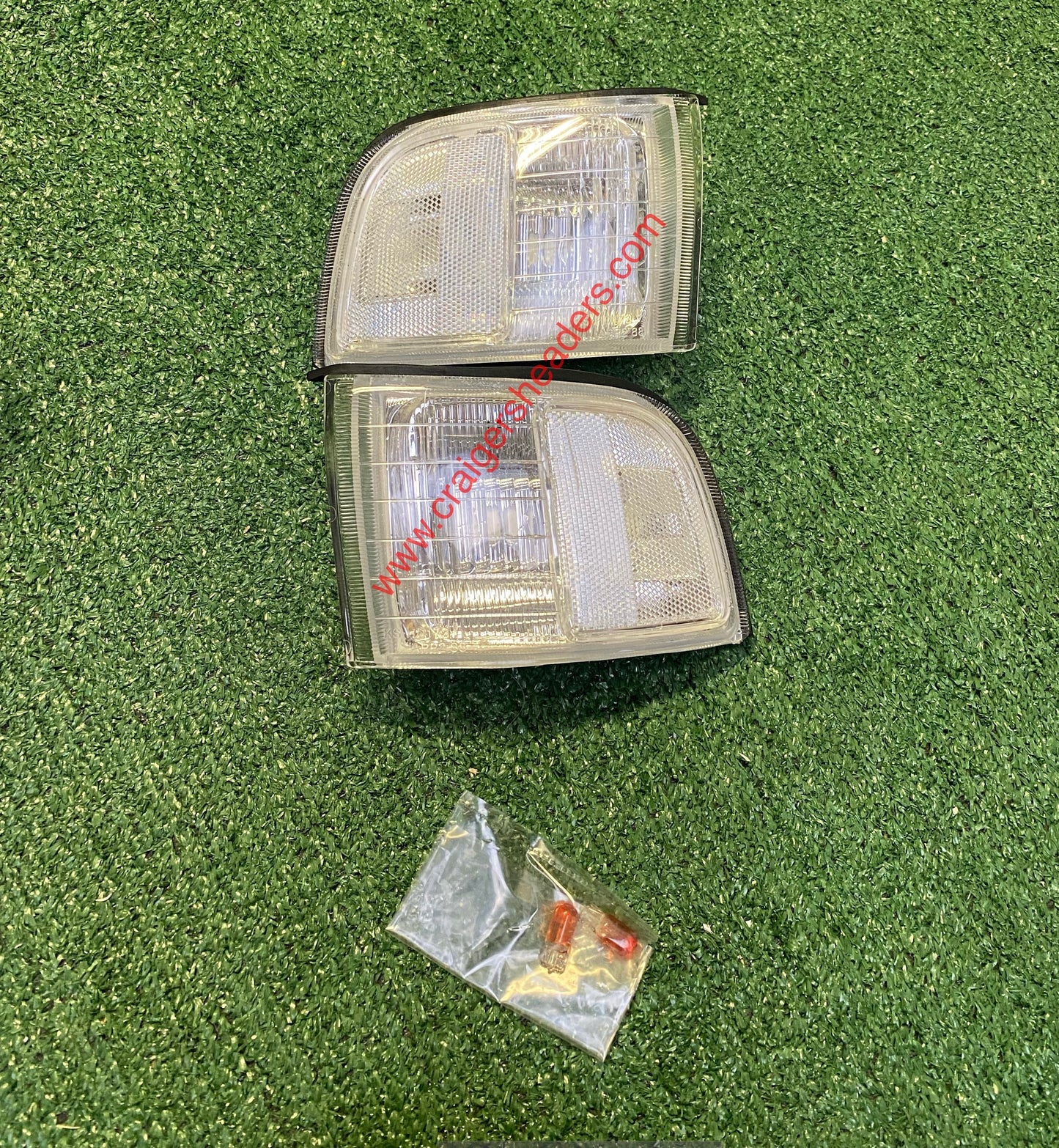 91-95 Acura Legend 4d Clear Corner Lights + Bumper Signal Lights Lamp