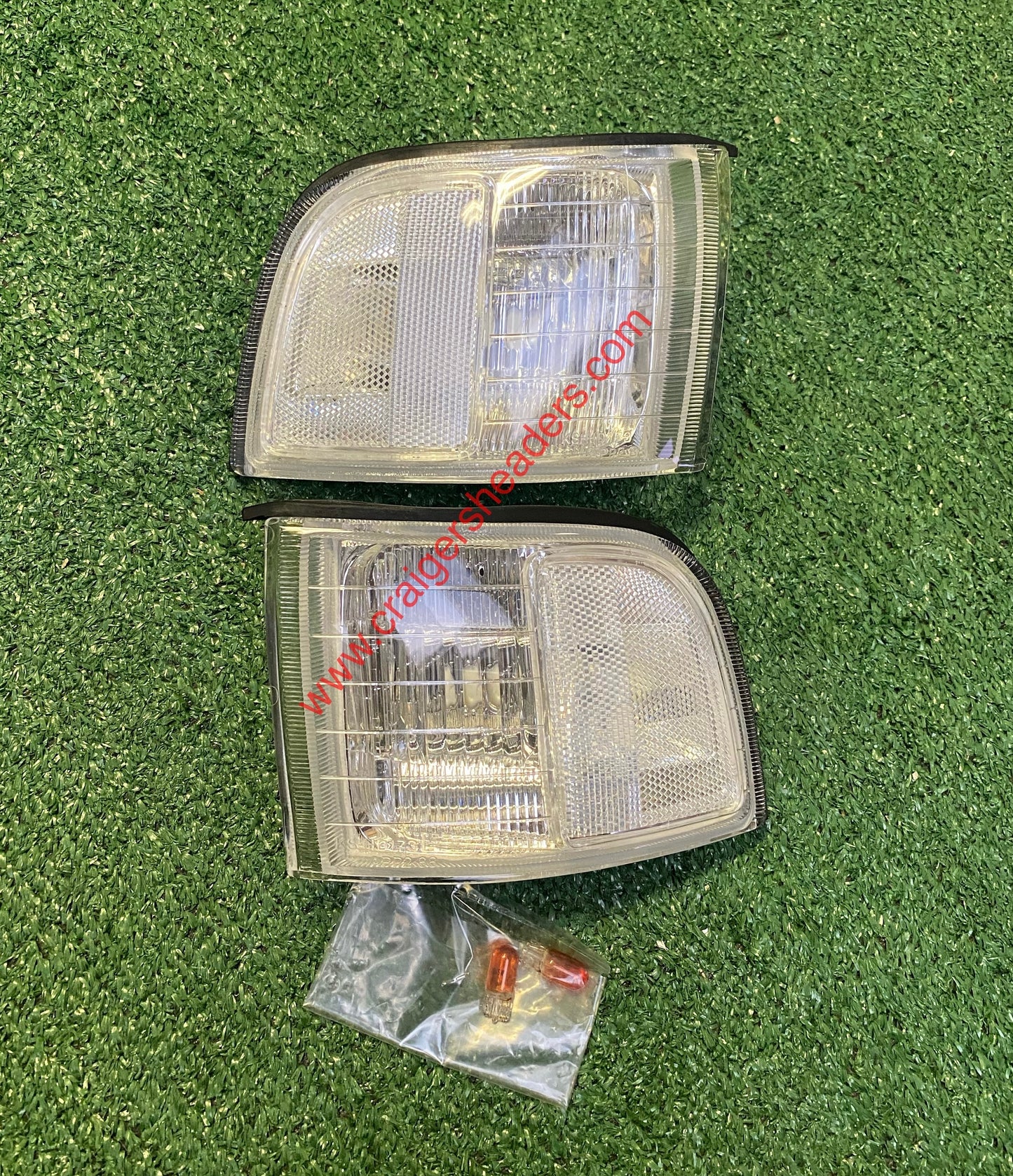 91-95 Acura Legend 4d Clear Corner Lights + Bumper Signal Lights Lamp