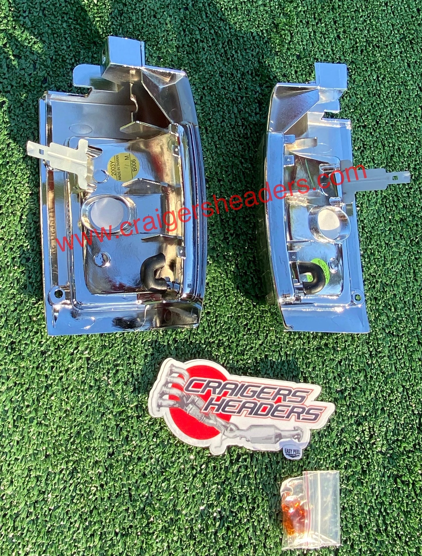 1986-1997 Nissan D21 Hardbody Pickup Front Bumper Corner Signal Lamp Chrome