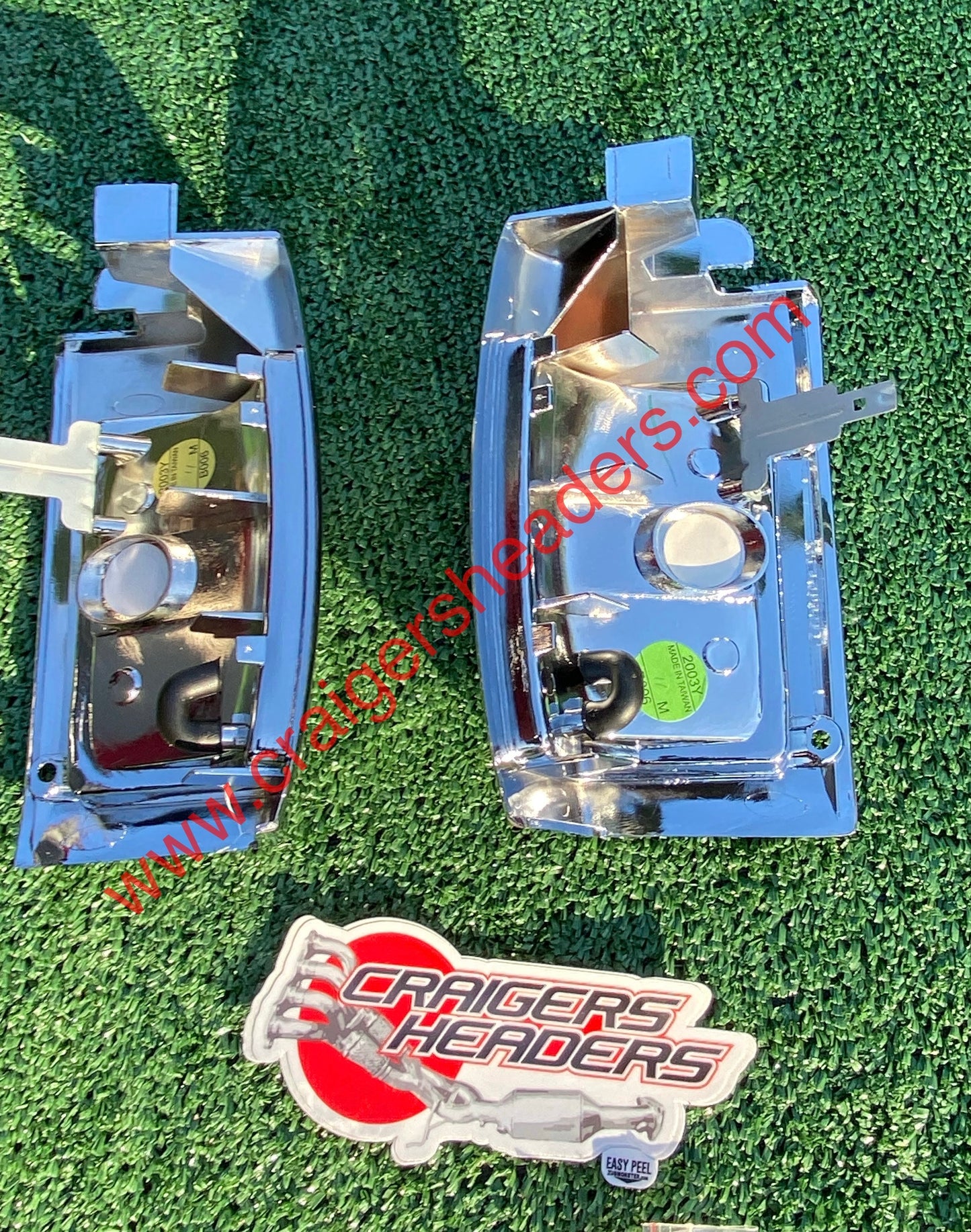 1986-1997 Nissan D21 Hardbody Pickup Front Bumper Corner Signal Lamp Chrome