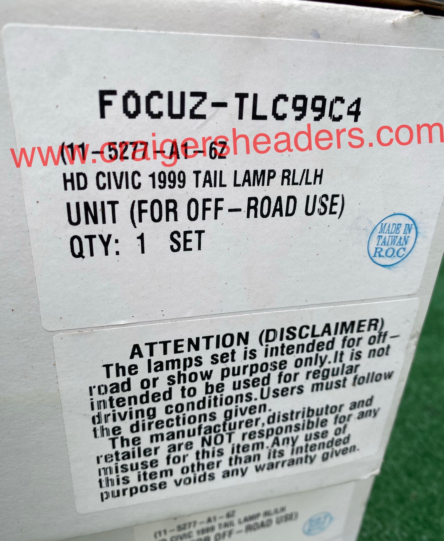 Clear White Rear Tail Light Lamp For Honda Civic 4Door Sedan EK 99-00