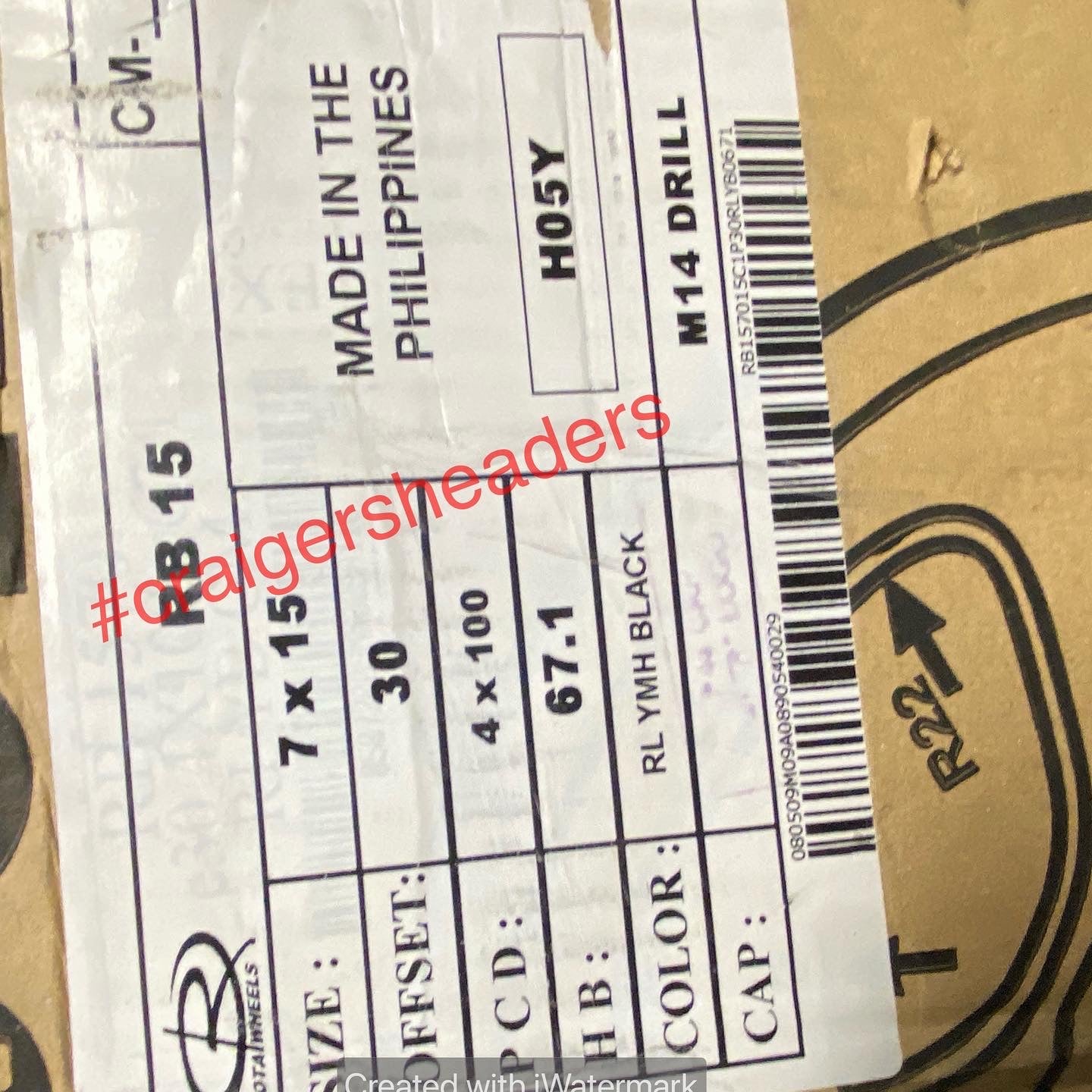 Rota RB-15 wheelset - 4x100 - 15 x 7"