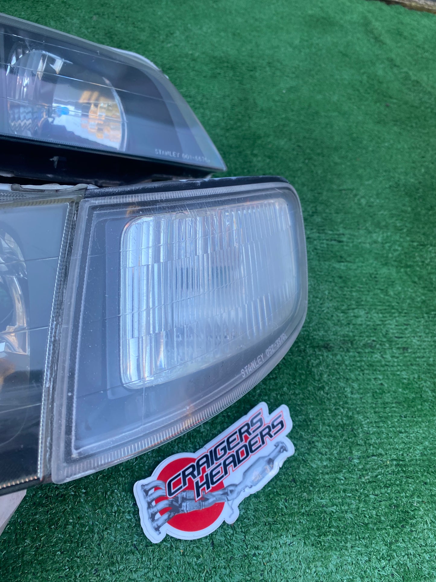 1994-1997 Honda Accord JDM Stanley Headlights. (Black Housed)