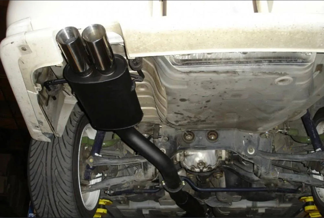 Megan Racing Type 2 Black Cat Back Exhaust Nissan 240sx 1995-1998 (MR-CBS-NS14T2B)