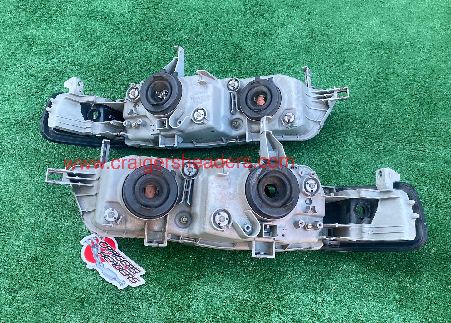 1994-1997 Honda Accord JDM Stanley Headlights. (Black Housed)