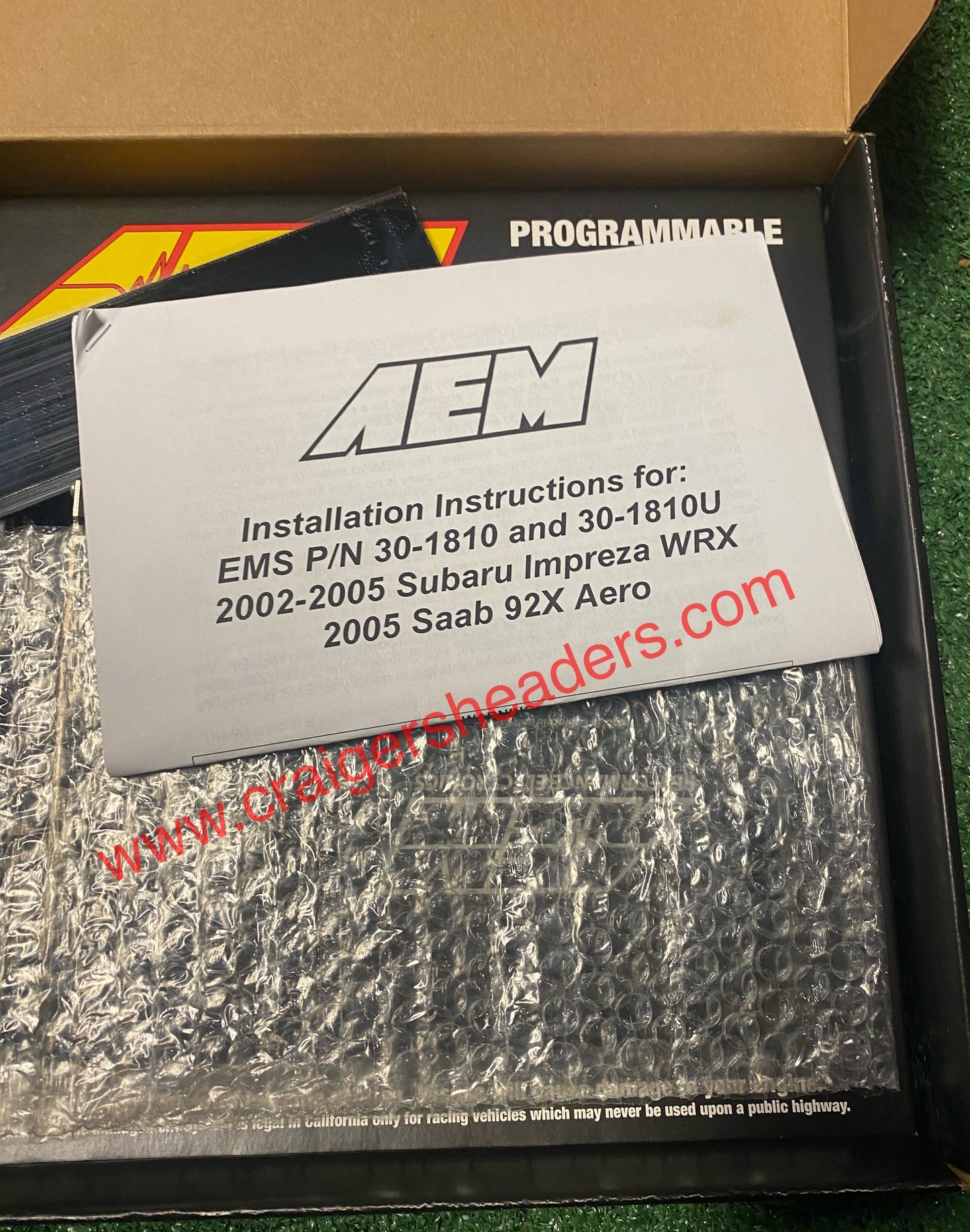 AEM Performance EMS PLUG-N-PLAY ENGINE MANAGEMENT, 02-05 Subaru Impreza WRX (Non-STI) M/T Only, 30-1810