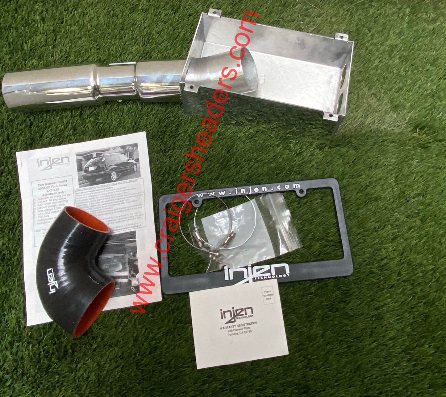 Injen 2000-2002 Ford Focus ZX3 2.0L AUTOMATIC POLISHED Air Intake -IS9001P (Missing Air Filter)