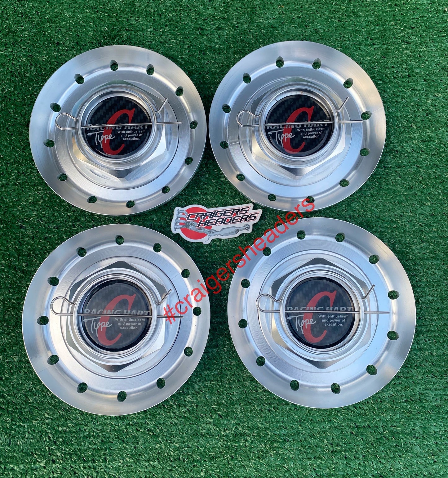 Racing Hart Type C Caps and Dishes
