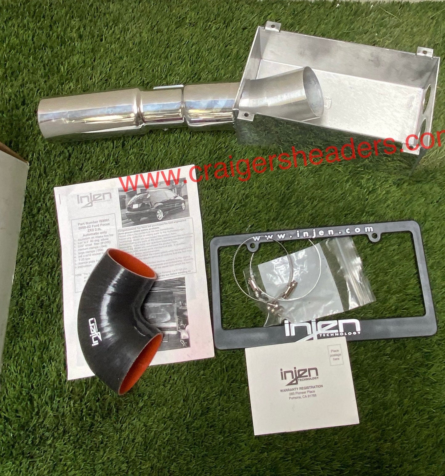 Injen 2000-2002 Ford Focus ZX3 2.0L AUTOMATIC POLISHED Air Intake -IS9001P (Missing Air Filter)