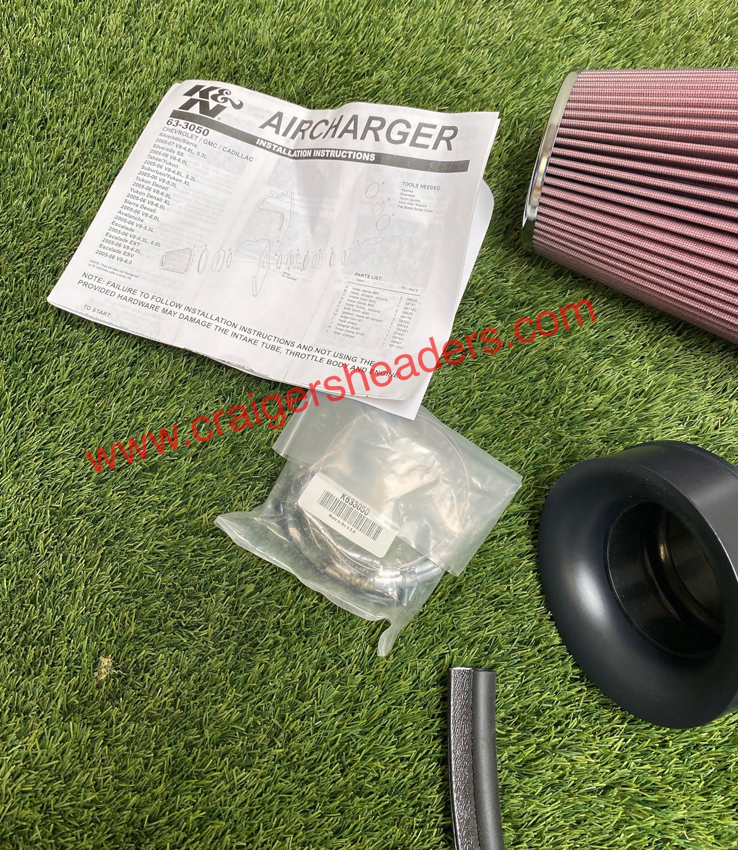 K&N 63 Series Aircharger High Performance Cold Air Intake Kits 63-3050