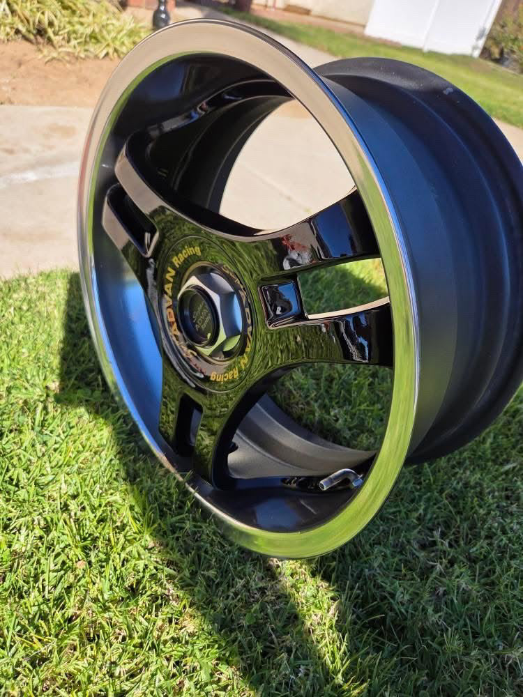 Yokohama Super ADVAN Racing SA3R Black 16x7 & 16x8", 4x100 Lug Pattern