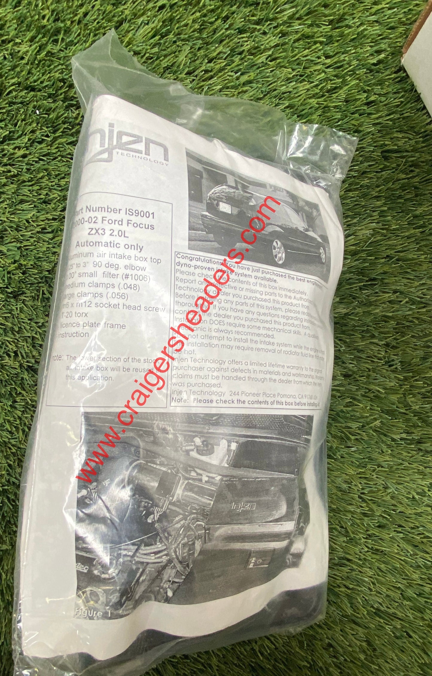 Injen 2000-2002 Ford Focus ZX3 2.0L AUTOMATIC POLISHED Air Intake -IS9001P