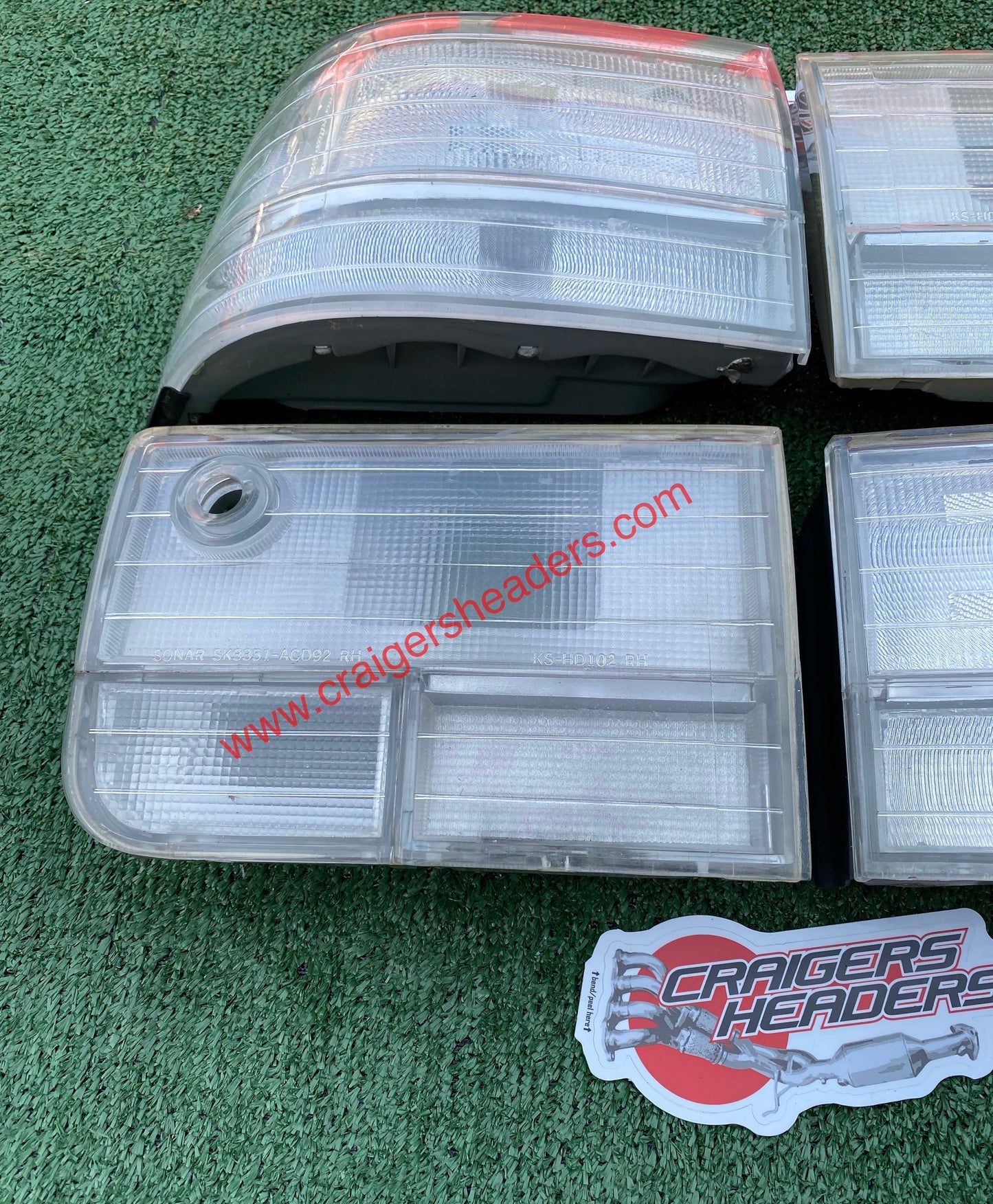 Clear White Rear Tail Light Lamp For Honda Accord Sedan 92-93