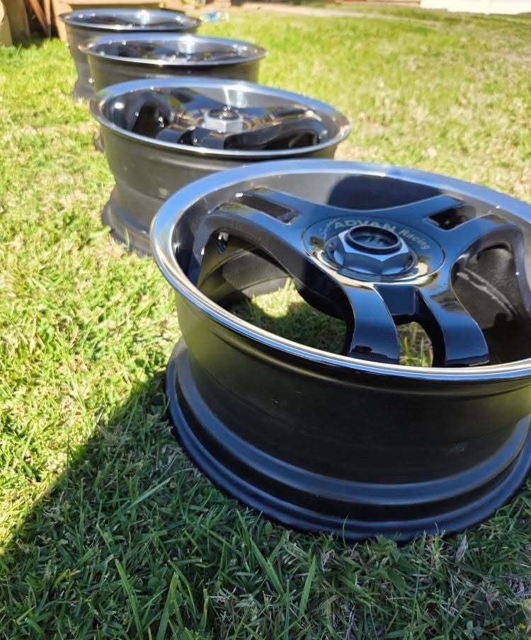 Yokohama Super ADVAN Racing SA3R Black 16x7 & 16x8", 4x100 Lug Pattern