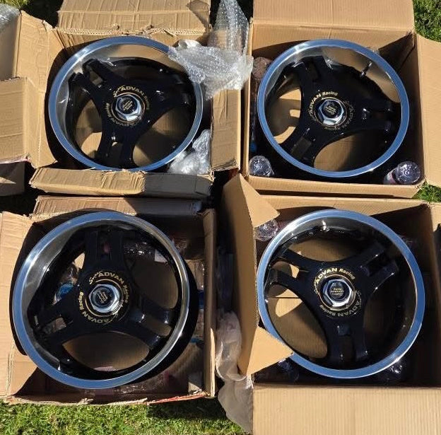 Yokohama Super ADVAN Racing SA3R Black 16x7 & 16x8", 4x100 Lug Pattern