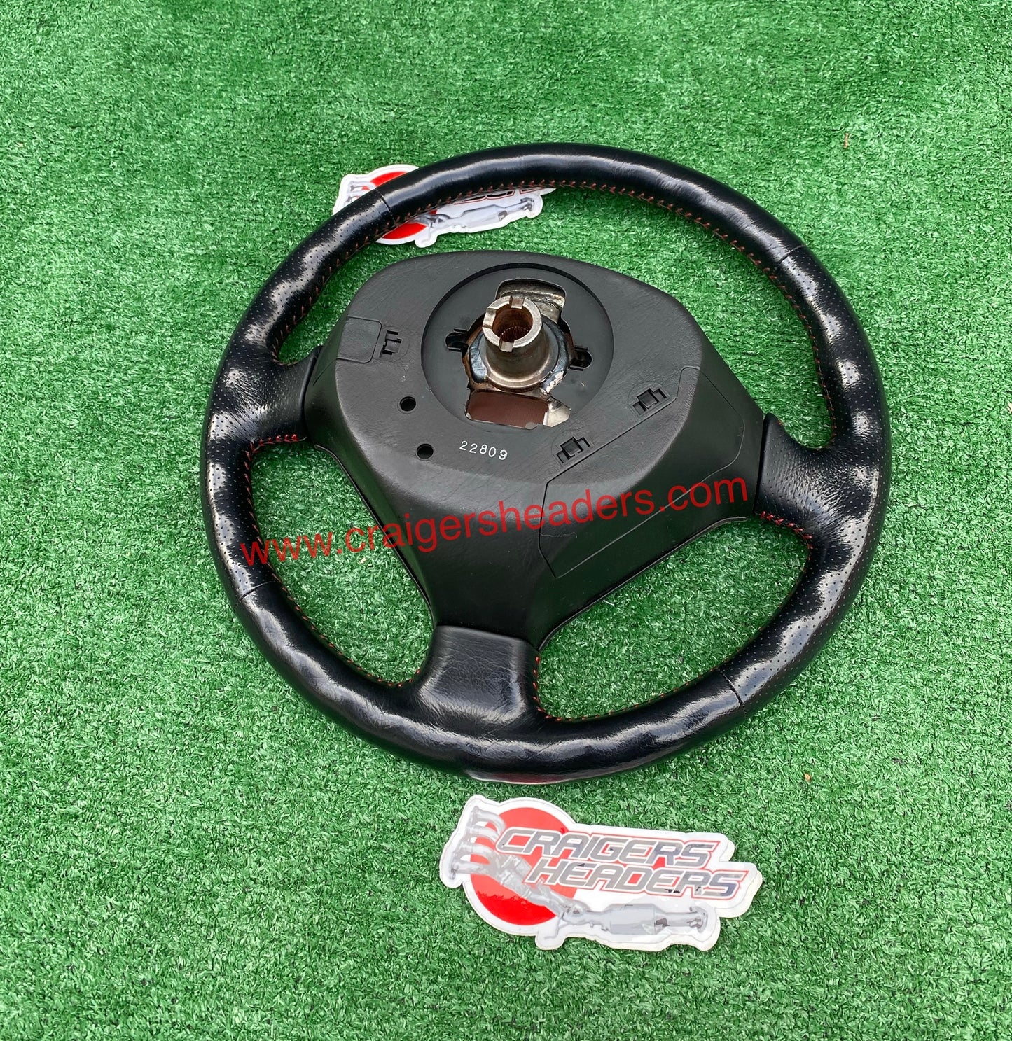 Honda Prelude 97-01 BB6 BB8 BB9 Type-S OEM Steering Wheel Red Stitching Atts