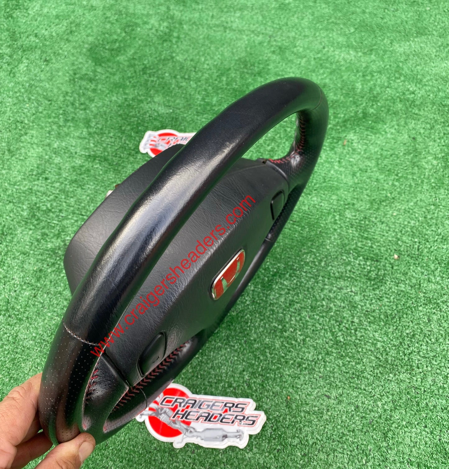 Honda Prelude 97-01 BB6 BB8 BB9 Type-S OEM Steering Wheel Red Stitching Atts