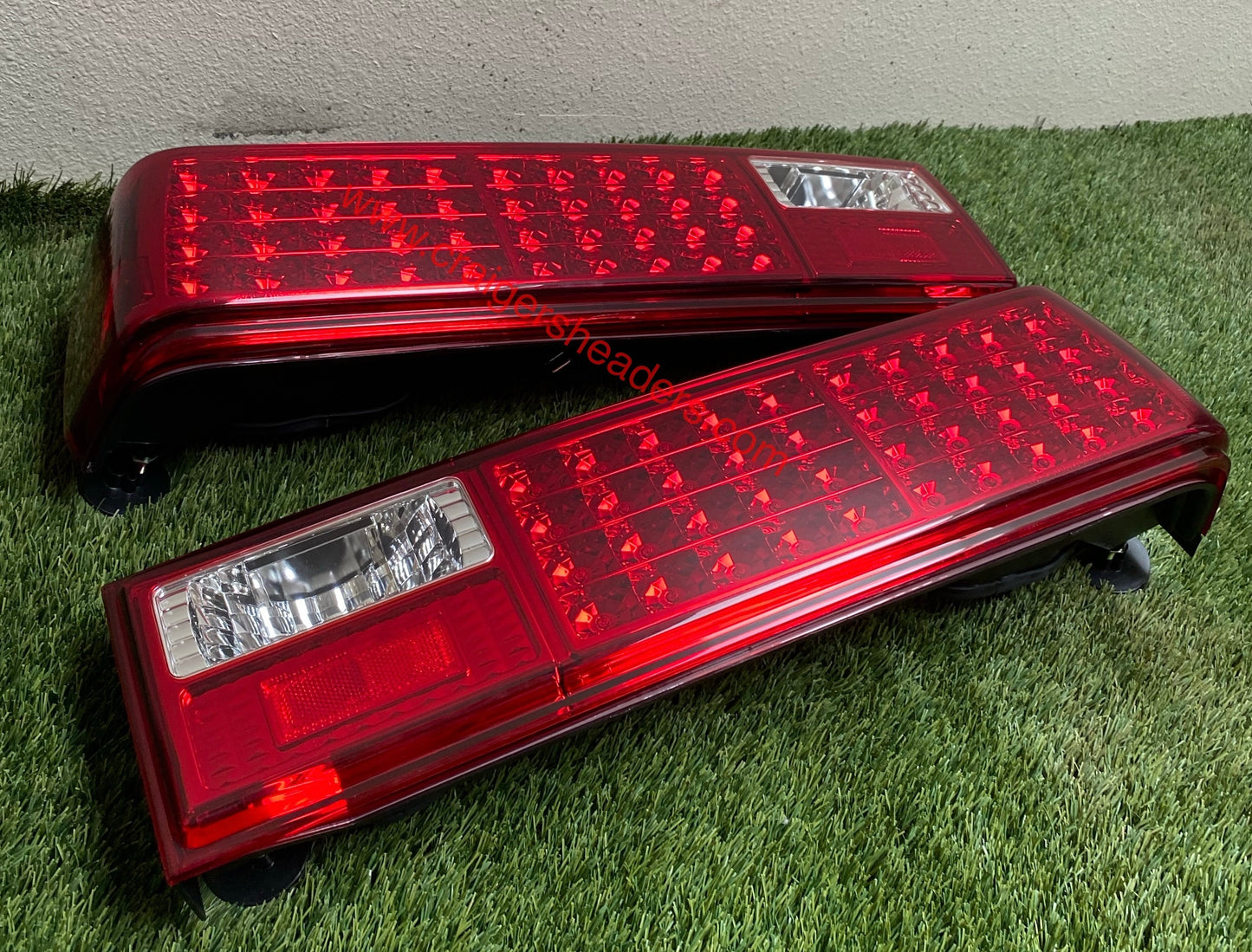 Ford MUStang 87-93 LED Tail Lights Red Clear ALT-ON-FM87-LED-RC - SPYDER
