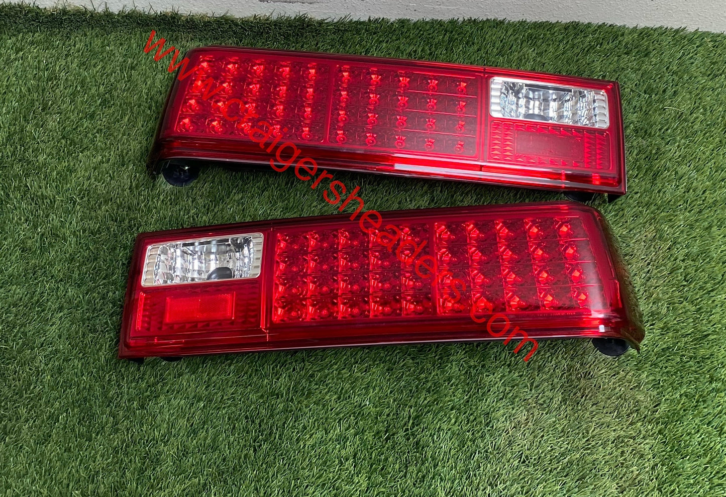 Ford MUStang 87-93 LED Tail Lights Red Clear ALT-ON-FM87-LED-RC - SPYDER