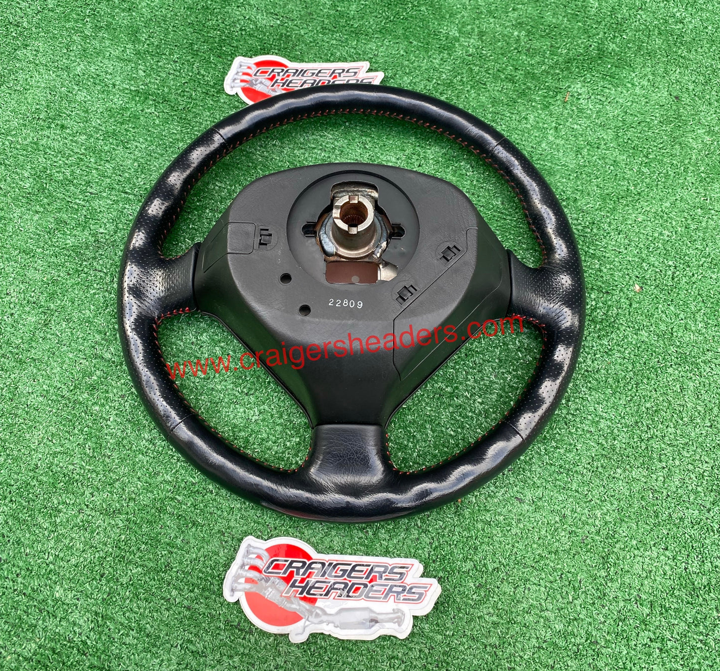 Honda Prelude 97-01 BB6 BB8 BB9 Type-S OEM Steering Wheel Red Stitching Atts