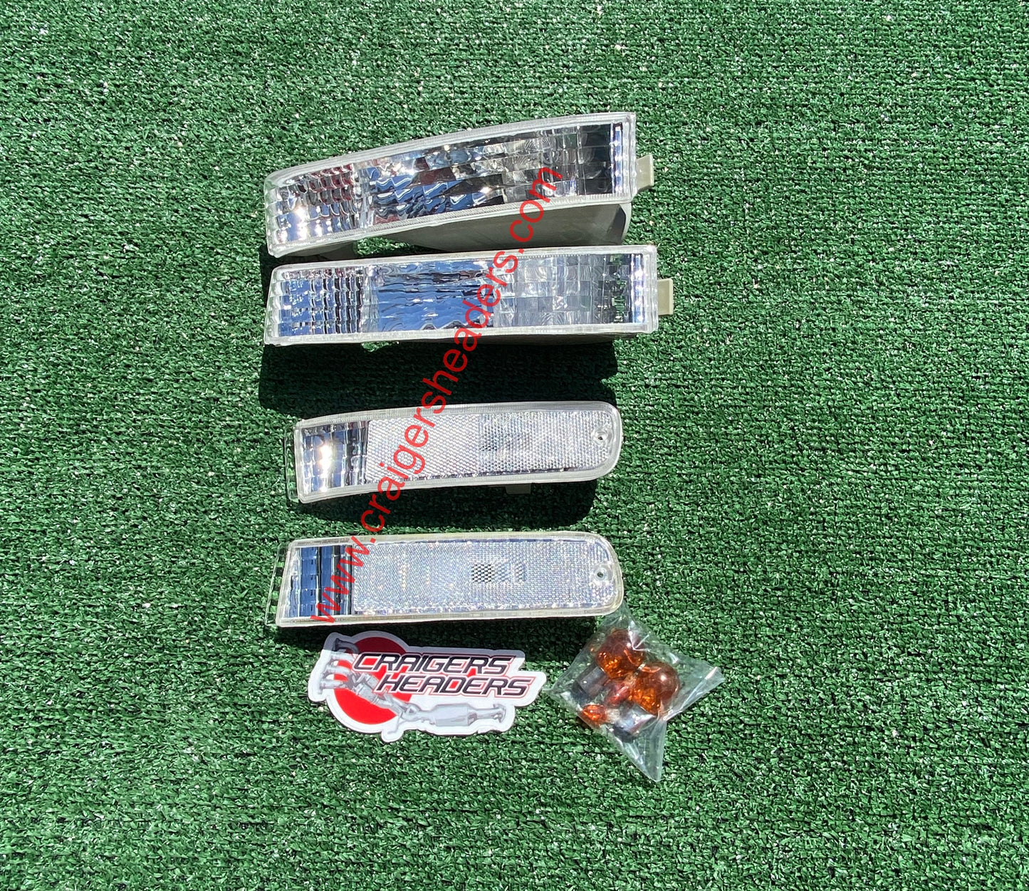 1992-1996 Honda Prelude Clear 4PCS Bumper Signal Lights